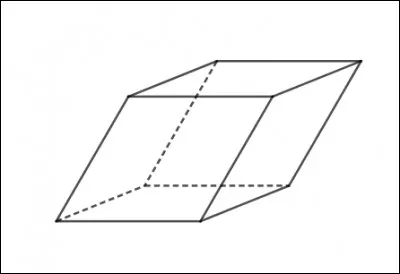 Quel est le quadrilatère qui forme les 6 faces d'un rhomboèdre ?