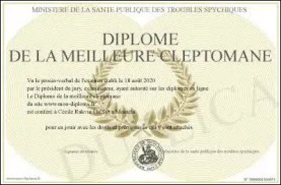 Qu'est-ce qu'un "cleptomane" ?