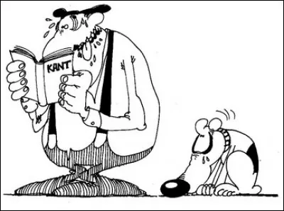 Quel est le nom de ce chien de BD qui lit assidument Kant au grand désespoir de son maître M. Bidochon ?