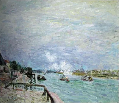 Qui a représenté "La Seine à Grenelle, temps de pluie" ?