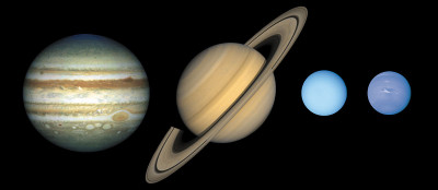 Jupiter, Uranus et Neptune ne possèdent pas d'anneaux.