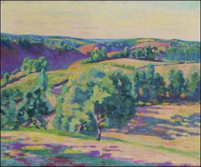 Quel peintre de la fin XIXe a réalisé le tableau "Le Village de Crozant en été" ?