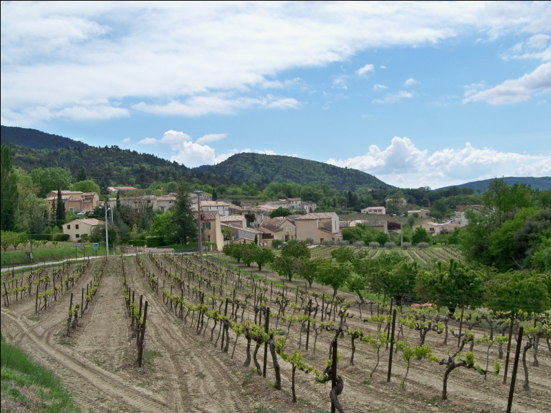 Ce village du Vaucluse, situé entre Carpentras et Vaison-la-Romaine, c'est ...