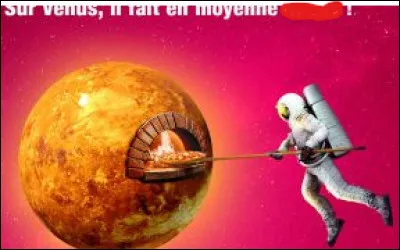 Quelle est la température moyenne sur Vénus ?