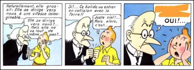 Du coup, le professeur annonce à Tintin une nouvelle qui le remplit d'effroi. Laquelle ?