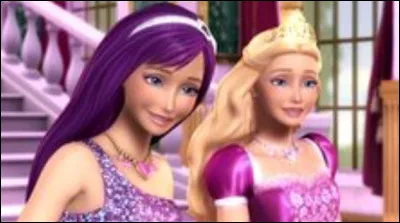 Dans "Barbie la princesse et pop star" : 
Comment sappellent ces deux filles ?