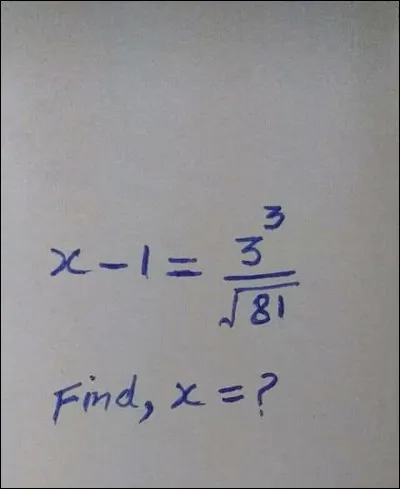 Trouver le réel x :