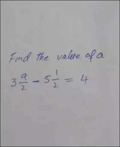 Trouver le réel a :