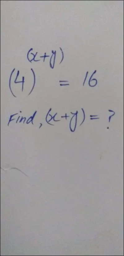 Trouver l'égalité de la somme (x+y) :