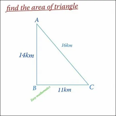 Trouver l'aire de ce triangle :