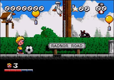 Comment se prénomme ce jeune héros de jeu de plateforme, qui peut se défendre de ses ennemis grâce à son ballon de football ?