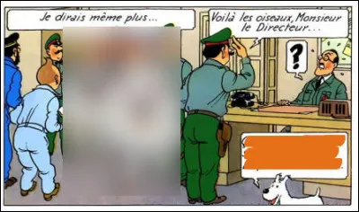 Voici une entrée en scène qui fait bien rire Milou, mais qui s'avérera plus tard problématique. Qui arrive ?