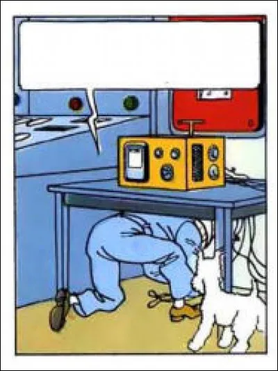 Tiens, Tintin a disparu sous une table : que fait-il ?