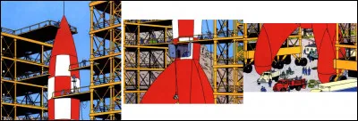 Et ce n'est que page 42 que nous découvrons enfin la fameuse fusée, la ...