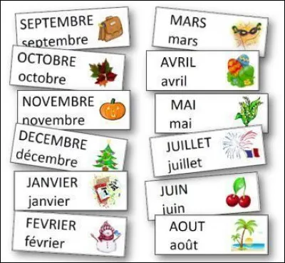 Quel est ton mois de naissance ?