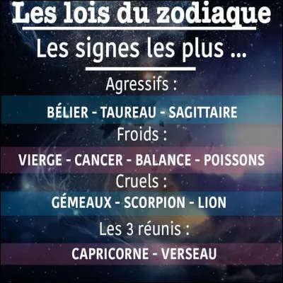 Quel est ton signe astrologique ?