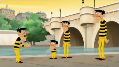 Vu par Morris, parmi ces trois Dalton, quel est le plus grand des frères Dalton ?