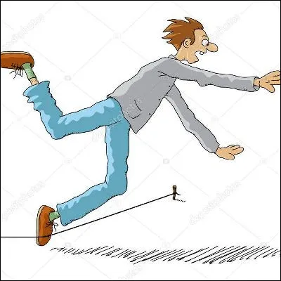 Dans quelle chaussure, qui &eacute;tait initialement int&eacute;gralement en bois, a-t-on les deux pieds quand on est maladroit ?