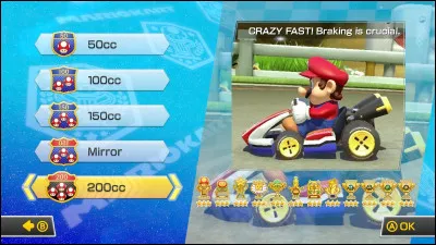 Dans la série des Mario Kart, que signifie le sigle "cc" dans les championnats de courses ?