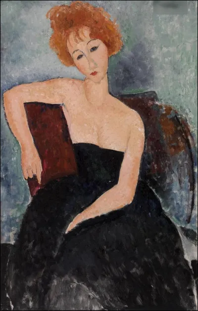 Quel peintre est l'auteur du tableau "Femme rousse en robe de soirée" ?