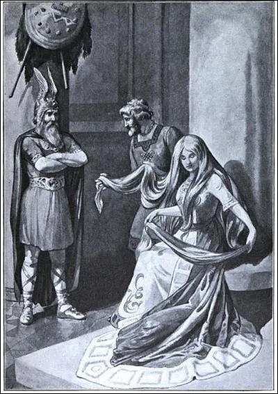 Après cet acte, un dieu, époux de cette déesse, a menacé Loki de lui broyer tous ses os s'il ne réparait pas son erreur. Qui est-ce ?