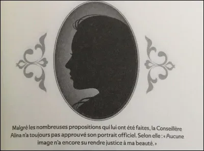 Qui est cette Conseillère qui trouve quaucun tableau ne représente vraiment sa beauté naturelle ? 
Indice : la réponse est sur limage.