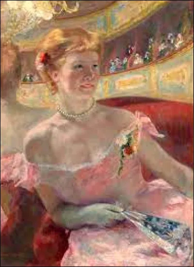 Le décolletté sur la robe du soir est de rigueur sur cette toile intitulée "La Loge". Qui en est l'auteur ?