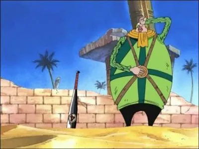 Pour se battre il utilise une batte de Base Ball en acier :