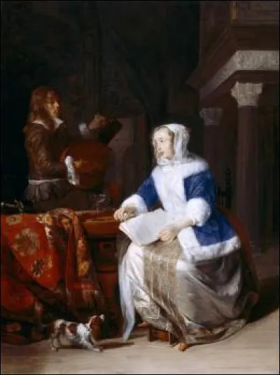 Sa toile s'intitule "Le duo - Le Corset bleu" :