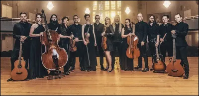 Un des membres du groupe joue du violoncelle.