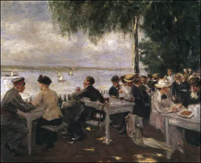 Qui a immortalisé la terrasse de ce restaurant sur l'Harvel ?