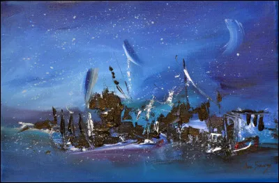 Plus de 5 siècles après, la technique a-t-elle changée ? Qui a peint ce tableau intitulé "Suspendu aux étoiles" ?