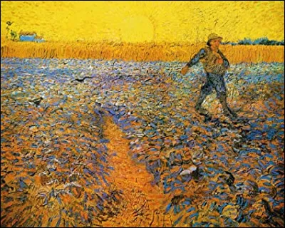 "Le semeur au soleil couchant" est un tableau, peint en 1888 par ...