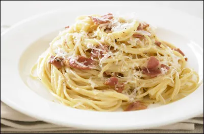 À propos des pâtes, doù vient la carbonara, crème aux lardons ?