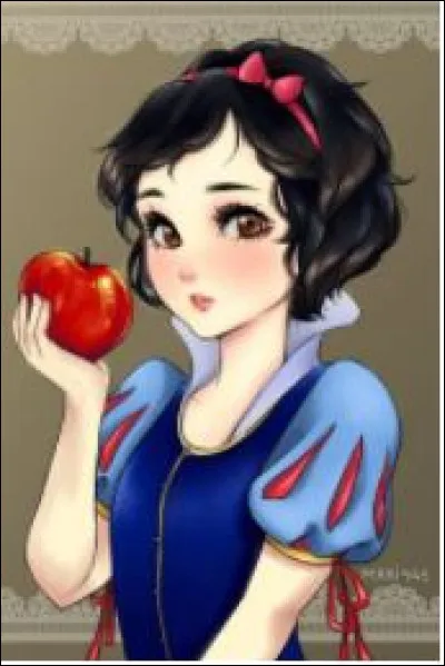 Souvent décrite comme ayant la peau blanche comme la neige, les cheveux noirs comme l'ébène et les lèvres rouges comme les pommes, euh non pardon, comme le sang ; mais dans ces descriptions nulle part ne figure son prénom. Peut-être que "Pomme", "Nains" et "Forêt" te feront deviner son prénom. C'est :