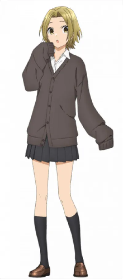 Dans l'adaptation anime d'"Horimiya", l'histoire des protagonistes est mêlée avec celles des personnages qui les entourent, ce qui rend l'uvre difficile à suivre. Parmi les histoires annexes se trouve celle de ce personnage. Qui est-elle ?