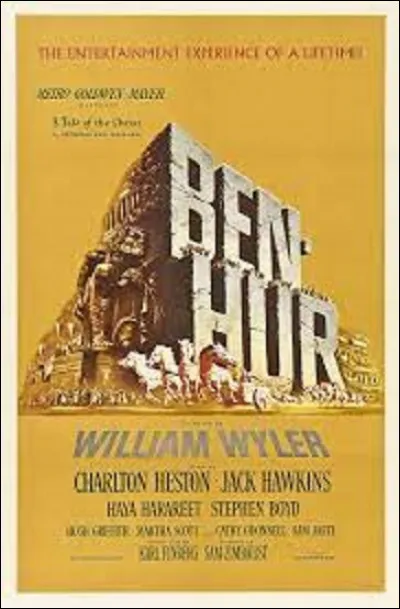 Cinéma : 
''Ben-Hur'' est un film du réalisateur William Wyler, sorti en 1959. Long métrage le plus primé aux Oscars, rejoint plus tard par ''Titanic'' en 1998 et ''Le Seigneur des anneaux : Le Retour du roi'' en 2004.
Combien de récompenses reçut-il ?