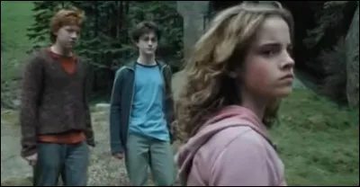 Dans l'épisode 3, lorsque l'Hippogriffe s'apprête à se faire exécuter, que fait Hermione face à Drago quand celui-ci se moque de la situation ?