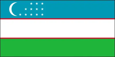 Que représentent les 12 étoiles blanches sur le drapeau de l'Ouzbékistan ?