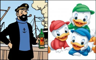 17 octobre, capitaine Haddock, Riri, Fifi et Loulou - Parmi ces quatre personnages, lequel a été créé en premier ?