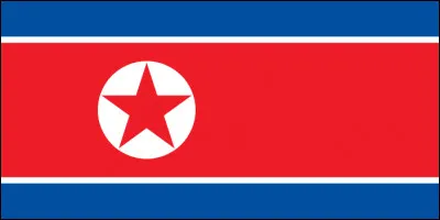 A quel pays d'Asie correspond ce drapeau à l'étoile rouge ?