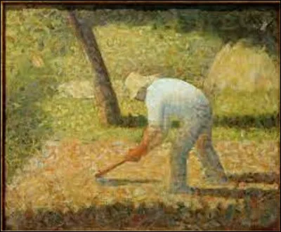 ''Paysan à la houe'' est une toile exécutée en 1882. Quel pointilliste a immortalisé cette scène ?