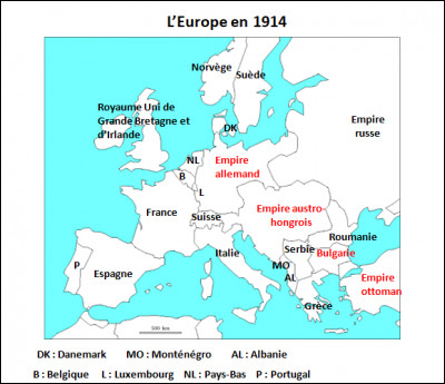 Quels étaient les pays membres de la Triple Alliance ?
(au début de la guerre)
