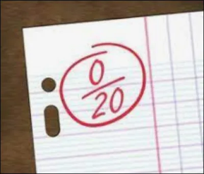 Ton fils a reçu une mauvaise note.
Que fais-tu ?