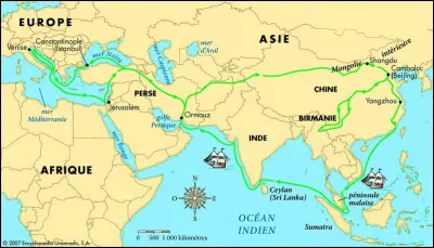 Et si nous revenions à des temps plus civilisés !
Nous voici de retour en 1271, en Italie, où un jeune homme de 17 ans part en exploration sur la route de la soie avec son père et son oncle. 
De quel personnage historique s'agit-il ?
