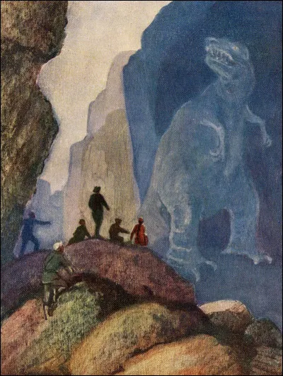 Lautre facette dEfremov ce sont ses oeuvres littéraires. Dans l'une d'entre elles, il raconte l'histoire d'une expédition qui découvre :