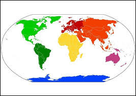 Comment se nomme le continent en vert clair ?