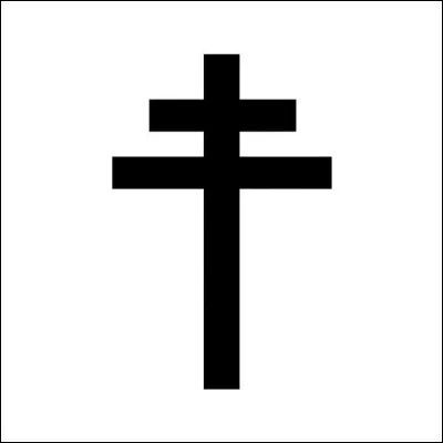 Similaire à la croix précédente mais barrée horizontalement dans sa partie supérieure, cette croix est la croix ...