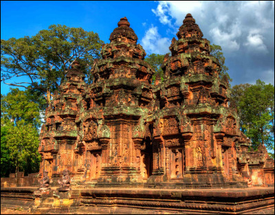 Banteay Srei, le temple des femmes fait partie du complexe d'Angkor, construit par les...