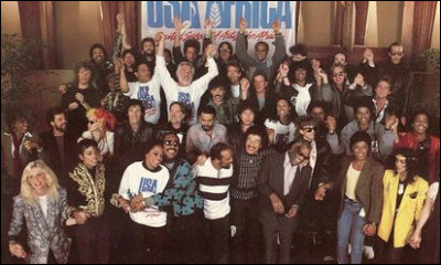 Comment s'appelle la chanson imagin&eacute;e par MJ avec les vedettes des ann&eacute;es 80 ?